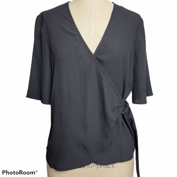 Bcbgeneration Elbow Sleeve‎ Wrap Top Size SMALL - Picture 5 of 13